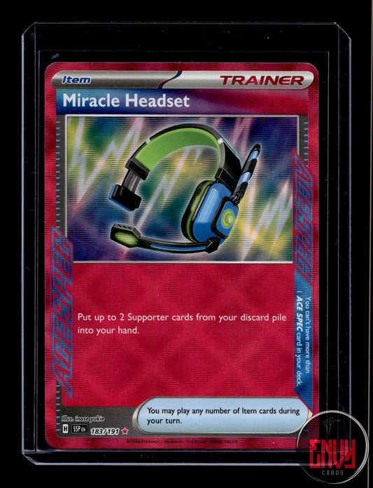 Miracle Headset Near Mint 183/191 ACE SPEC Rare Surging Sparks Pokemon