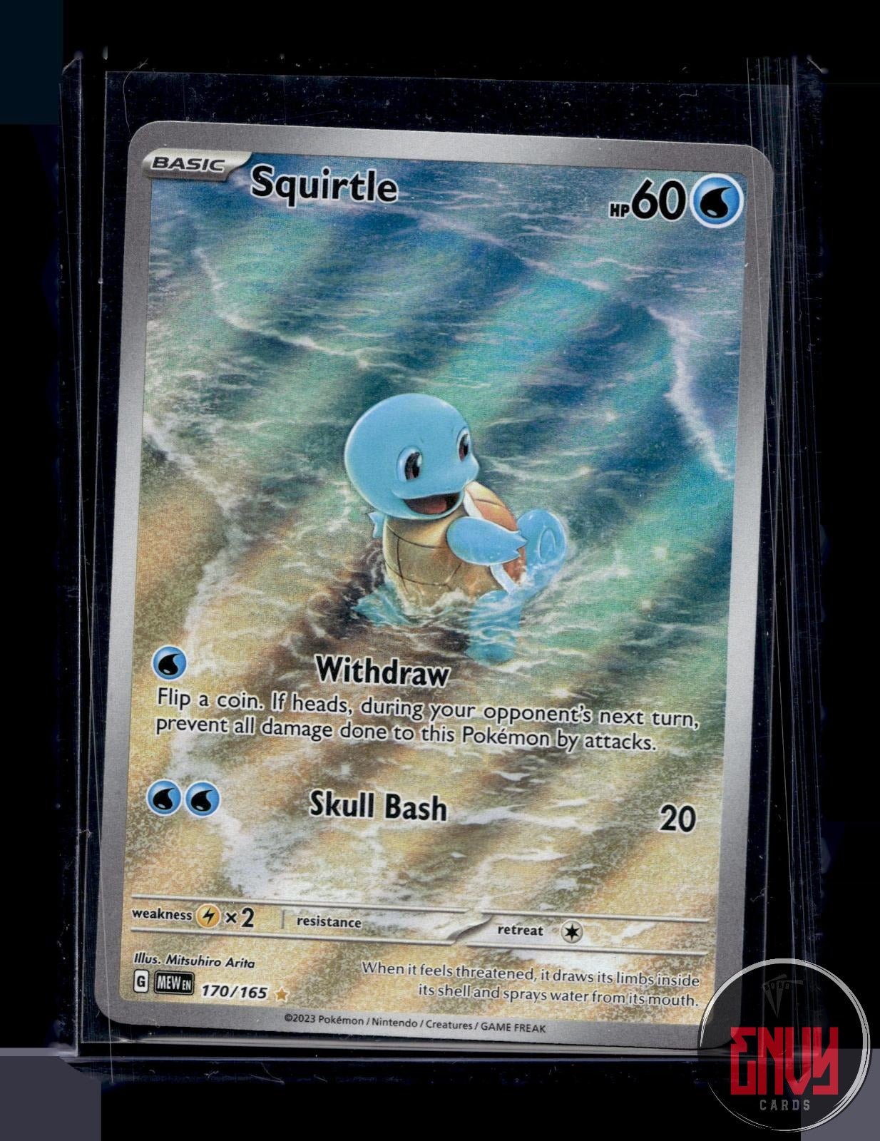 Squirtle Lightly Played 170/165 Illustration Rare 151 Pokemon Holo