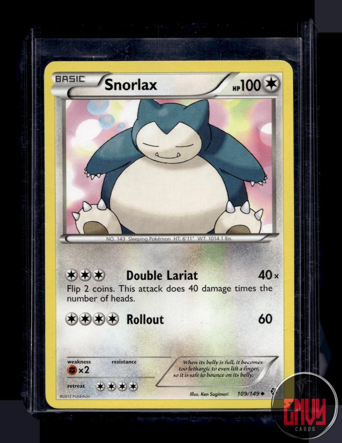 Snorlax Near Mint 109/149 Uncommon Boundaries Crossed Pokemon