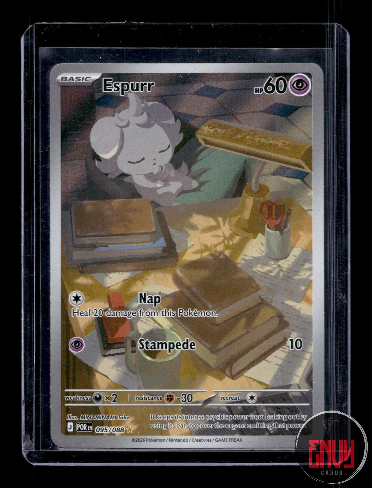 Espurr Near Mint 095/088 Illustration Rare Perfect Order Pokemon
