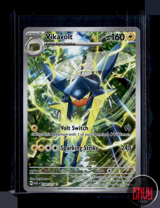 Vikavolt Near Mint 230/217 Illustration Rare Ascended Heroes Pokemon Holo