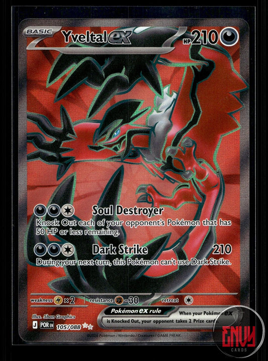 Yveltal ex NM 105/088 UR Perfect Order Pokemon Holo