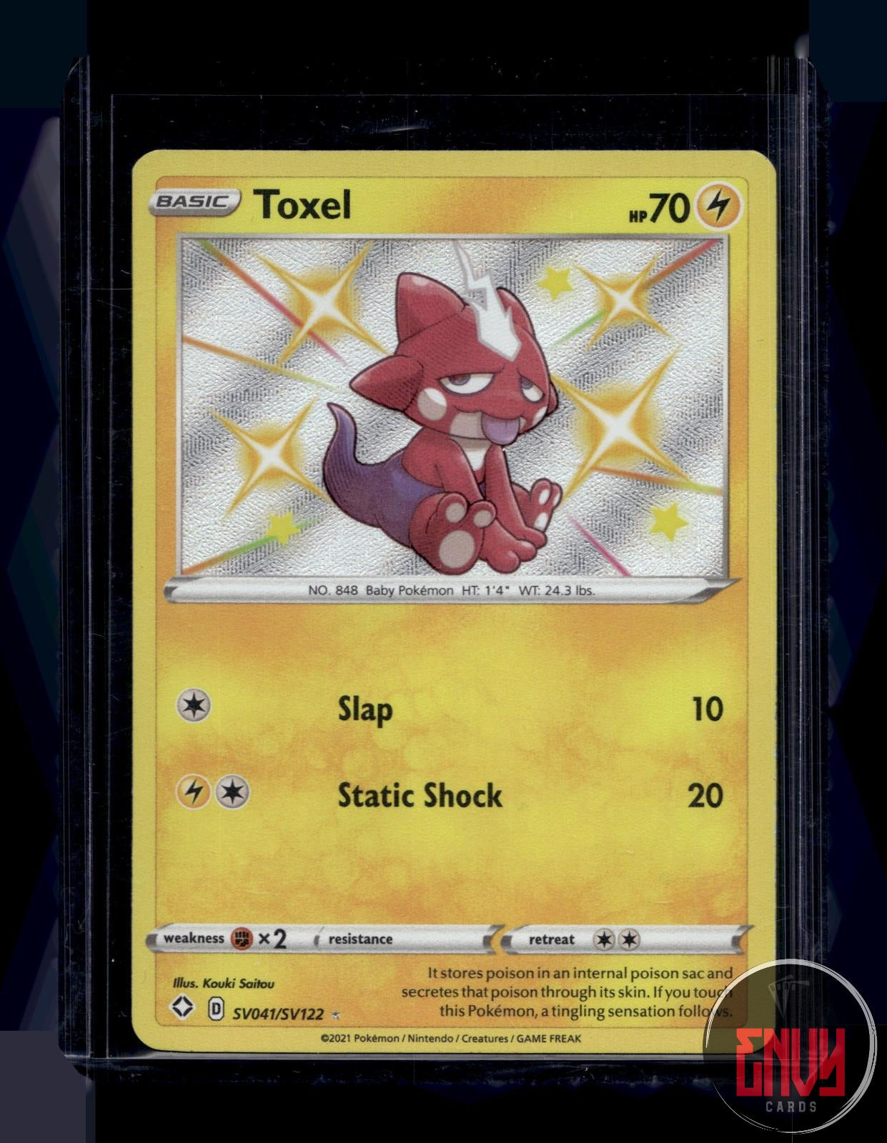 Toxel Near Mint SV041/SV122 Shiny Rare Shining Fates Shiny Vault Pokemon Holo