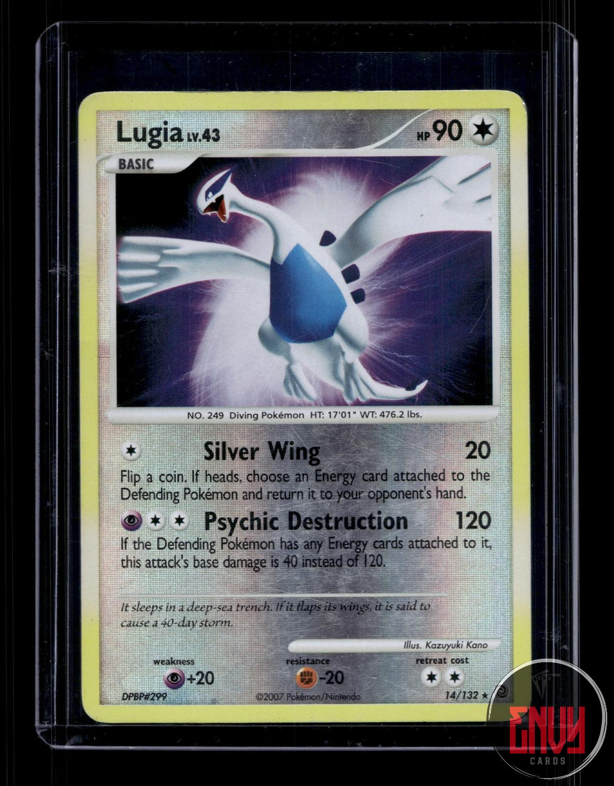Lugia Heavily Played 14/132 Rare Secret Wonders Pokemon Reverse Holo
