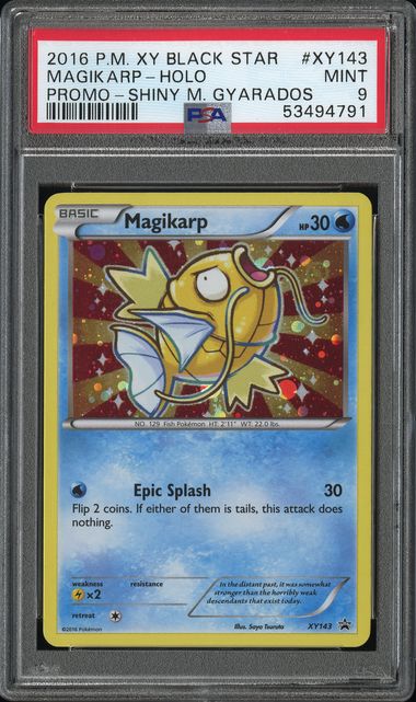 Magikarp Holo Shiny M. Gyarados Promo XY143 PSA 9