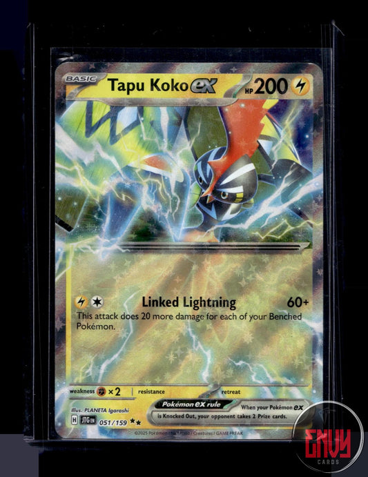 Tapu Koko ex Near Mint 051/159 Double Rare Journey Together Pokemon