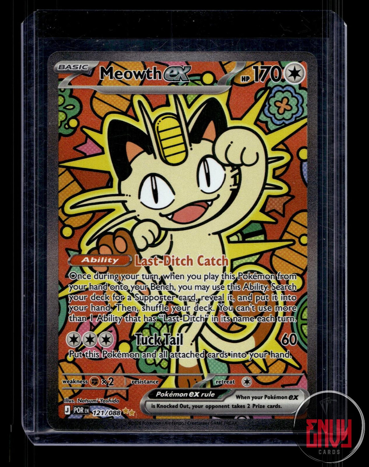 Meowth ex NM 121/088 SIR Perfect Order Pokemon Holo