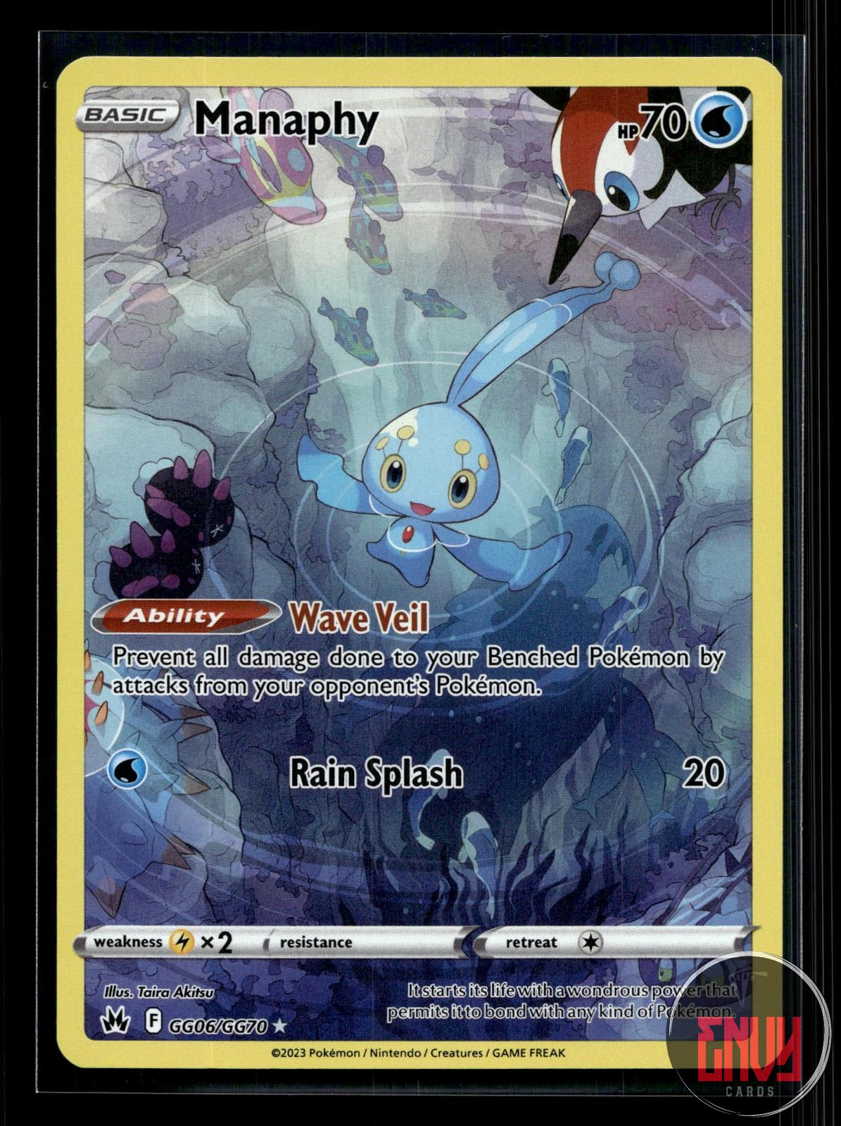 Manaphy NM GG06/GG70 TG Crown Zenith Galarian Gallery Pokemon Holo
