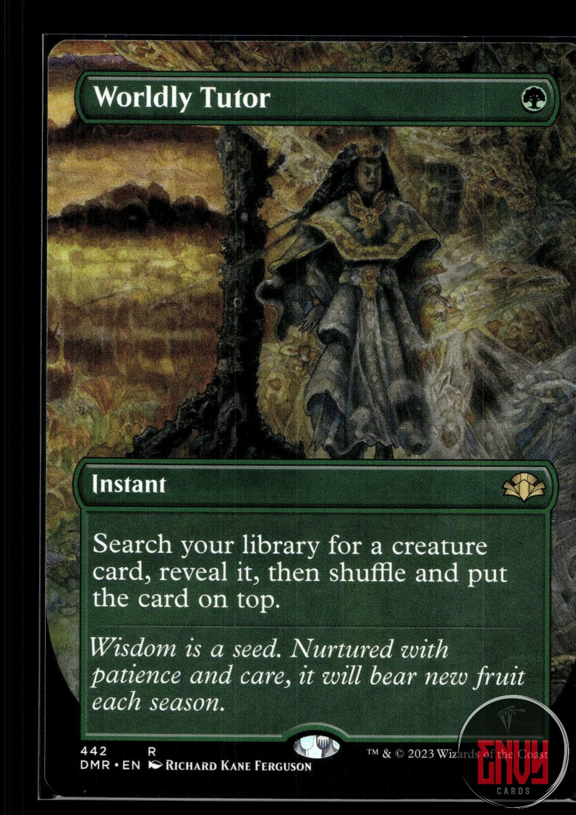 Worldly Tutor (Borderless) Near Mint 442 Rare Dominaria Remastered