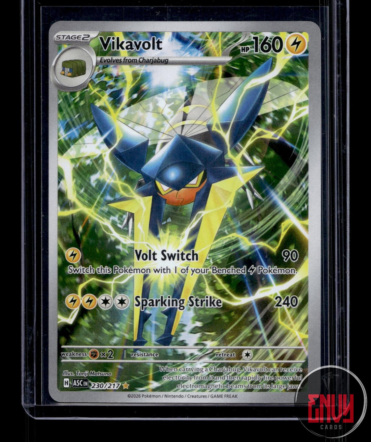 Vikavolt NM 230/217 IR Ascended Heroes Pokemon Holo
