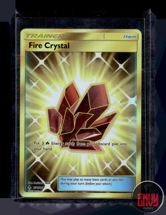 Fire Crystal Lightly Played 231/214 Secret Rare Unbroken Bonds Pokemon Holo