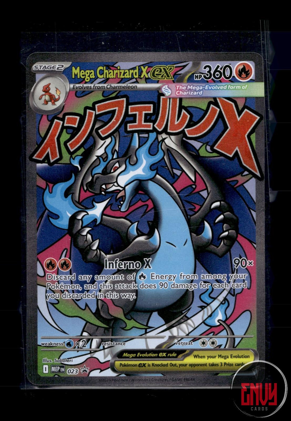 Mega Charizard X ex Near Mint 023 Promo ME: Mega Evolution Promo Pokemon Holo