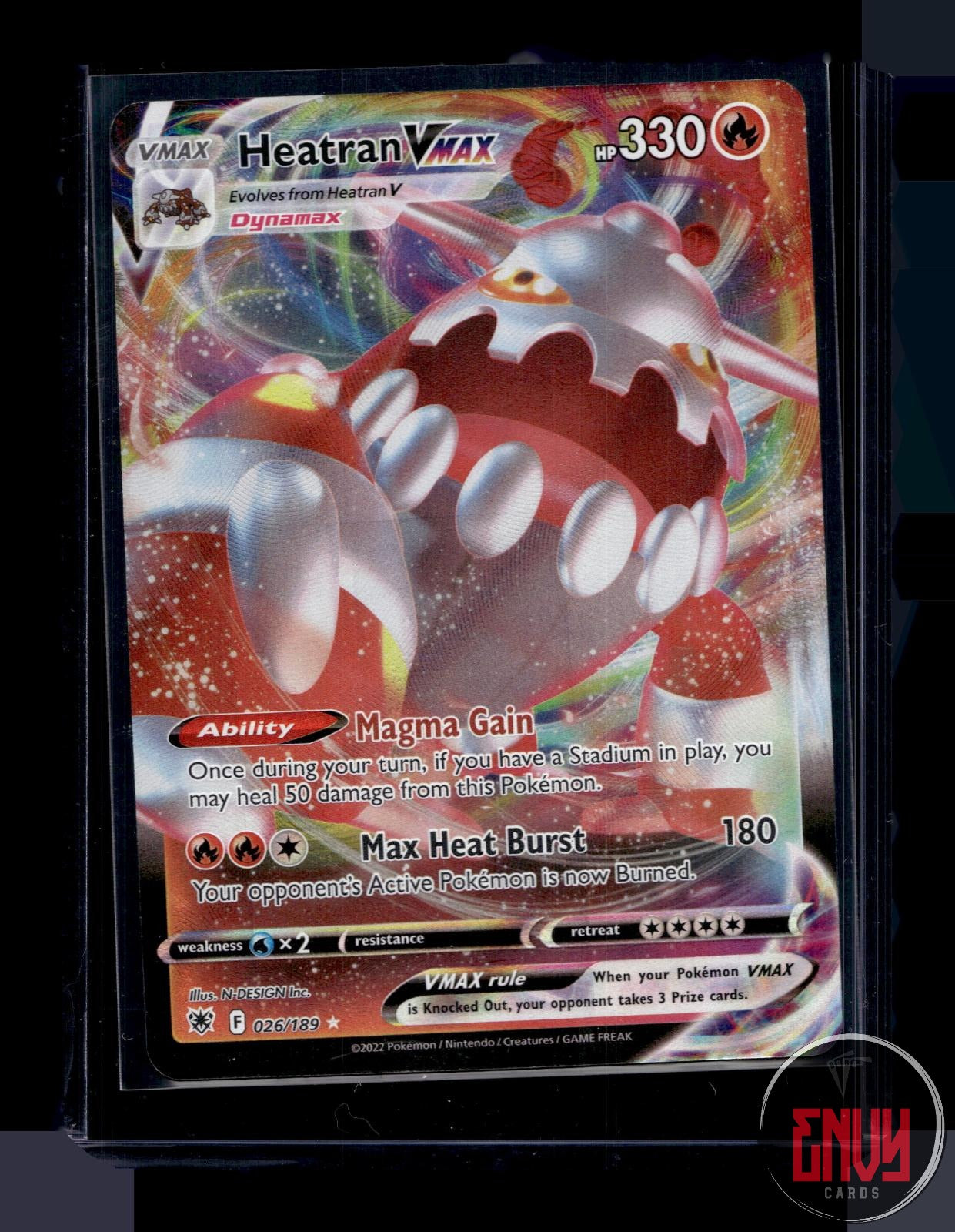 Heatran VMAX Lightly Played 026/189 VMAX Rare Astral Radiance Pokemon