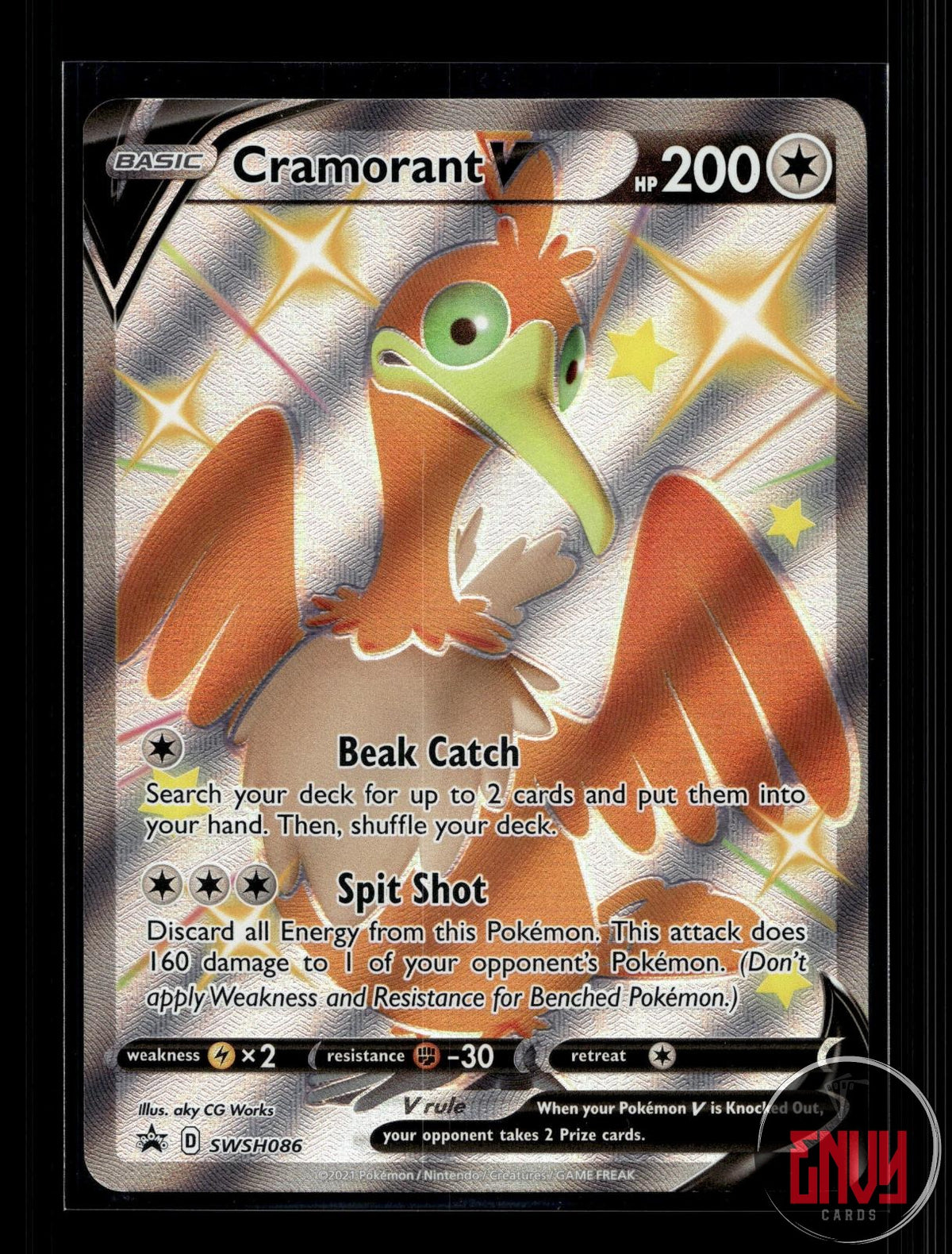 Cramorant V LP SWSH086 P Sword & Shield Promo Pokemon Holo