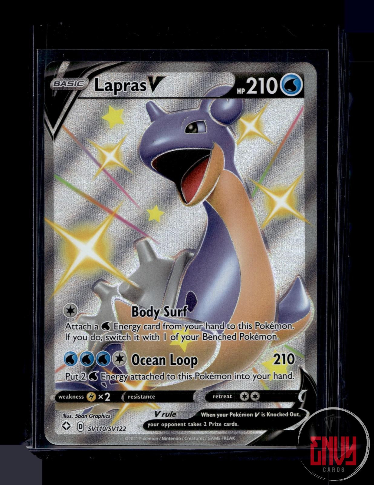 Lapras V Near Mint SV110/SV122 V Rare Shining Fates Shiny Vault Pokemon