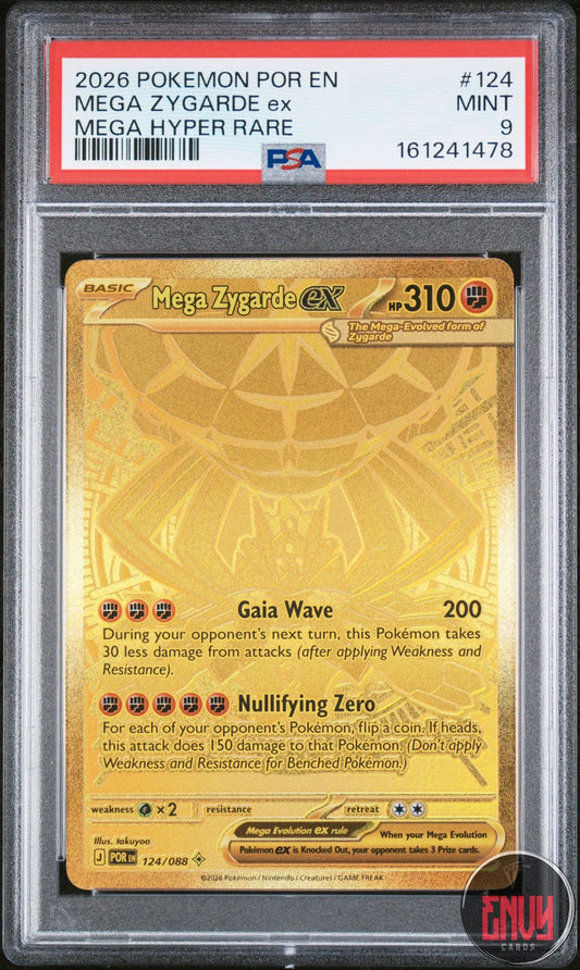 Mega Zygarde EX 124 Hyper Rare Por En-Perfect Order Pokemon PSA 9
