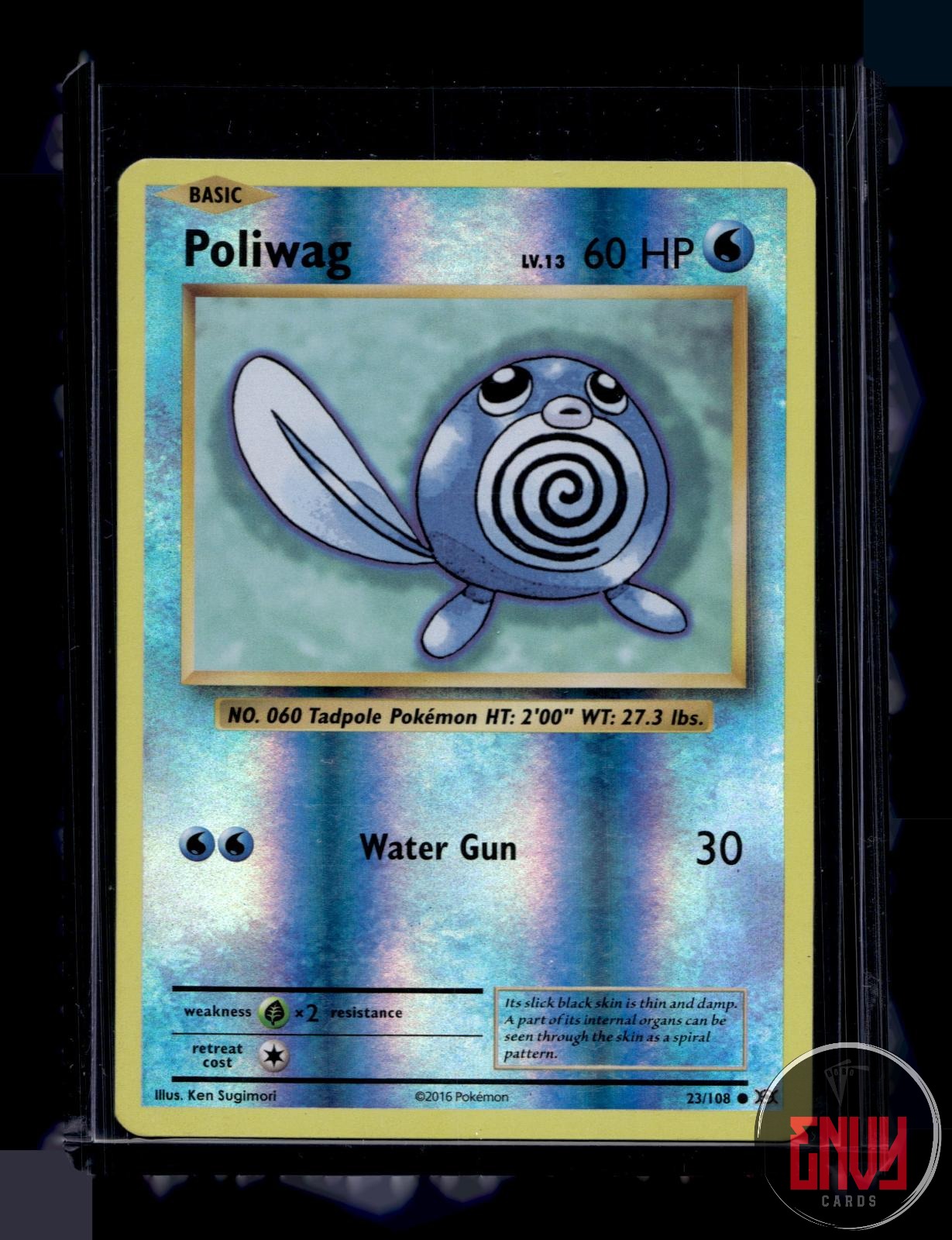 Poliwag Near Mint 23/108 Common Evolutions Pokemon Reverse Holo