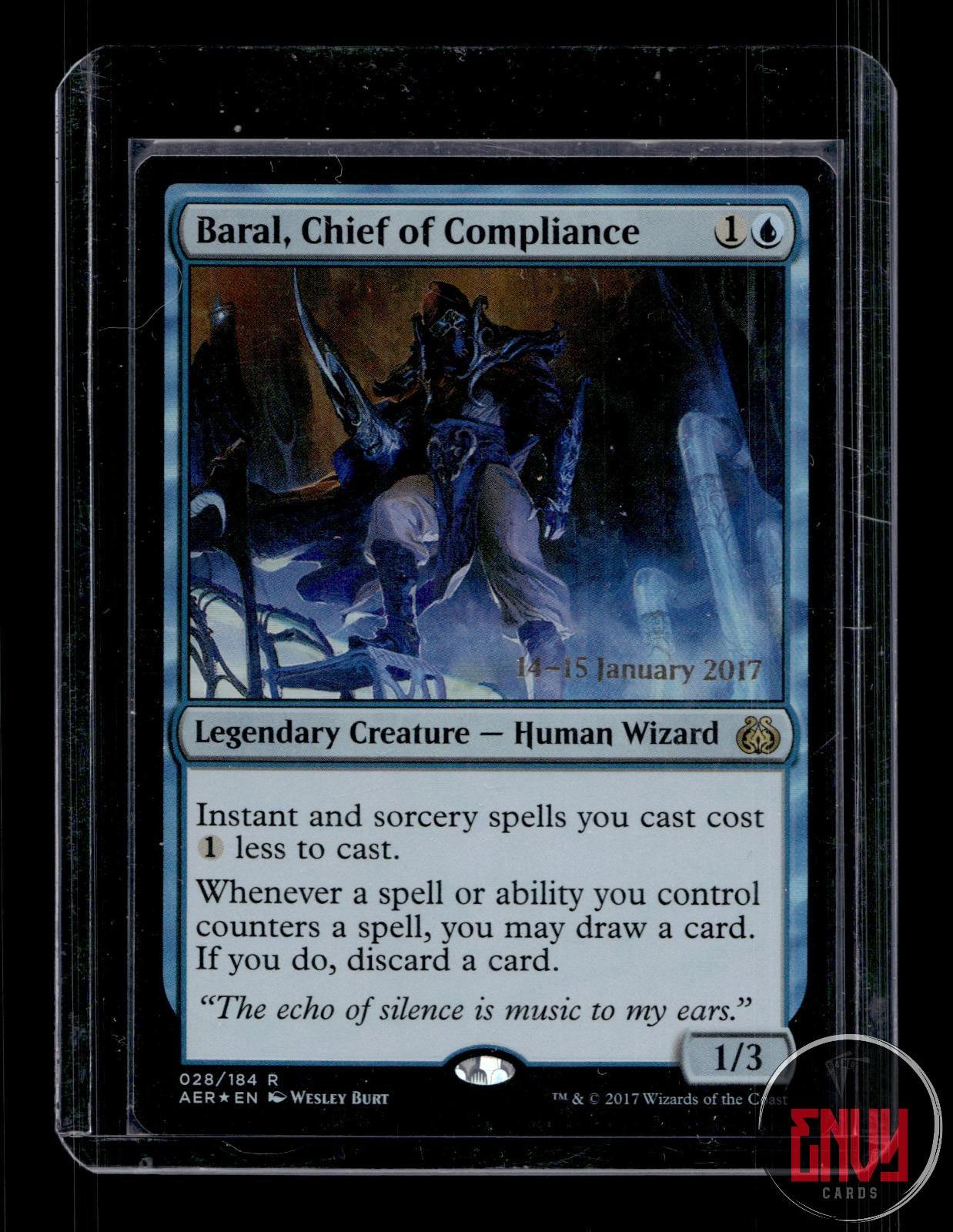 Baral, Chief of Compliance NM 28 Rare Prerelease Cards Magic: The Gathering Foil