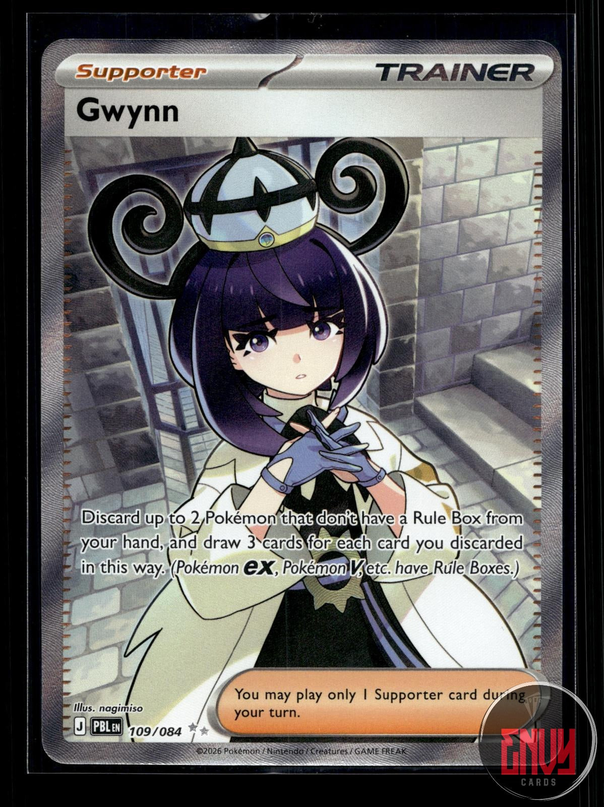 Gwynn NM 109/084 UR Pitch Black Pokemon Holo