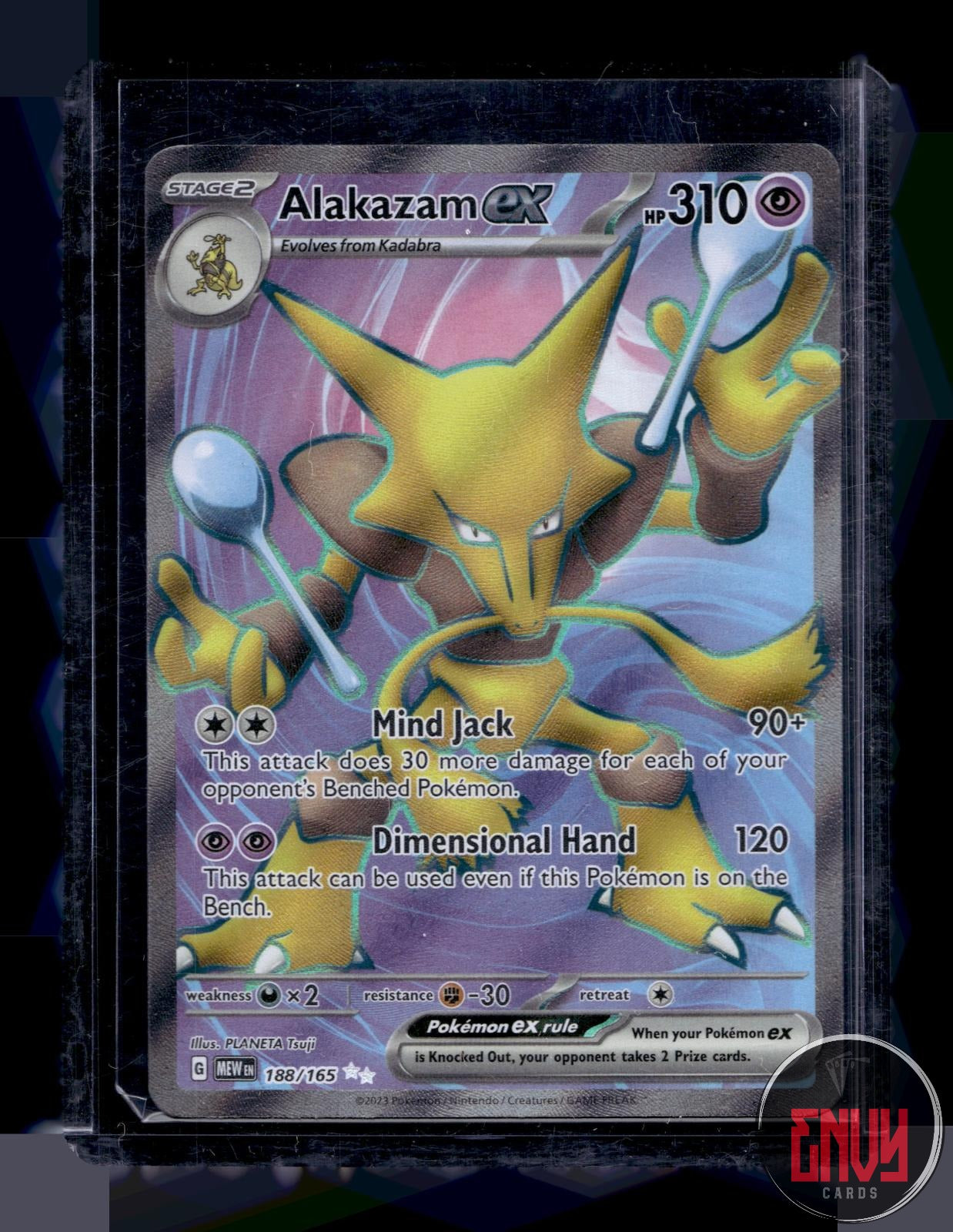 Alakazam ex Near Mint 188/165 Ultra Rare 151 Pokemon