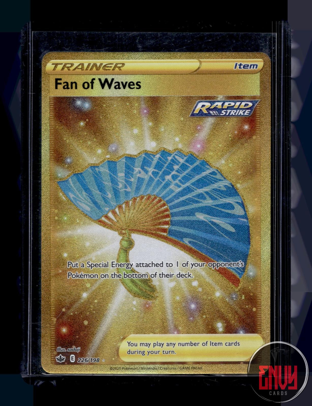 Fan of Waves Near Mint 226/198 Secret Rare Chilling Reign Pokemon
