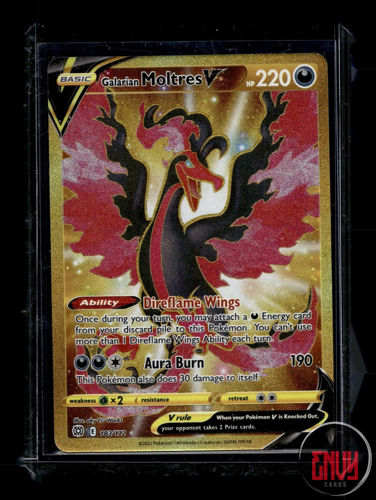 Galarian Moltres V Near Mint 183/172 Secret Rare Brilliant Stars Pokemon Holo