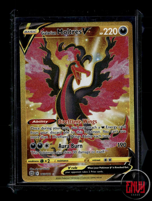 Galarian Moltres V Near Mint 183/172 Secret Rare Brilliant Stars Pokemon Holo