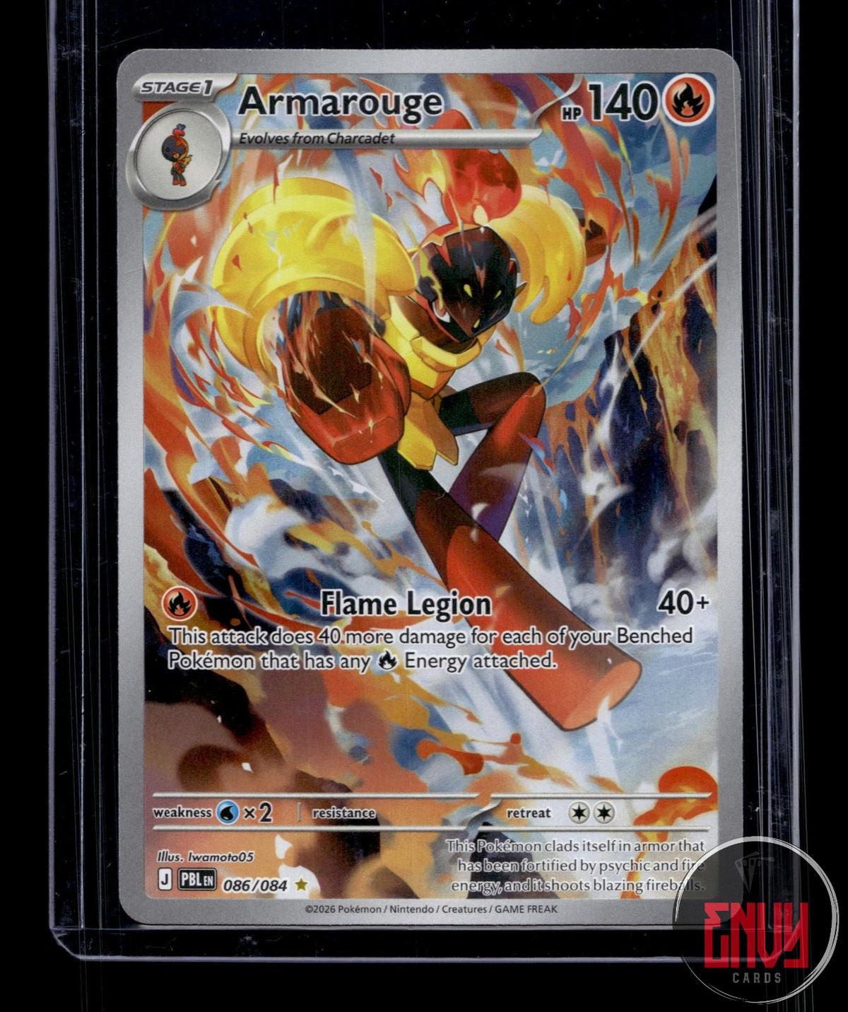 Armarouge NM 086/084 IR Pitch Black Pokemon Holo
