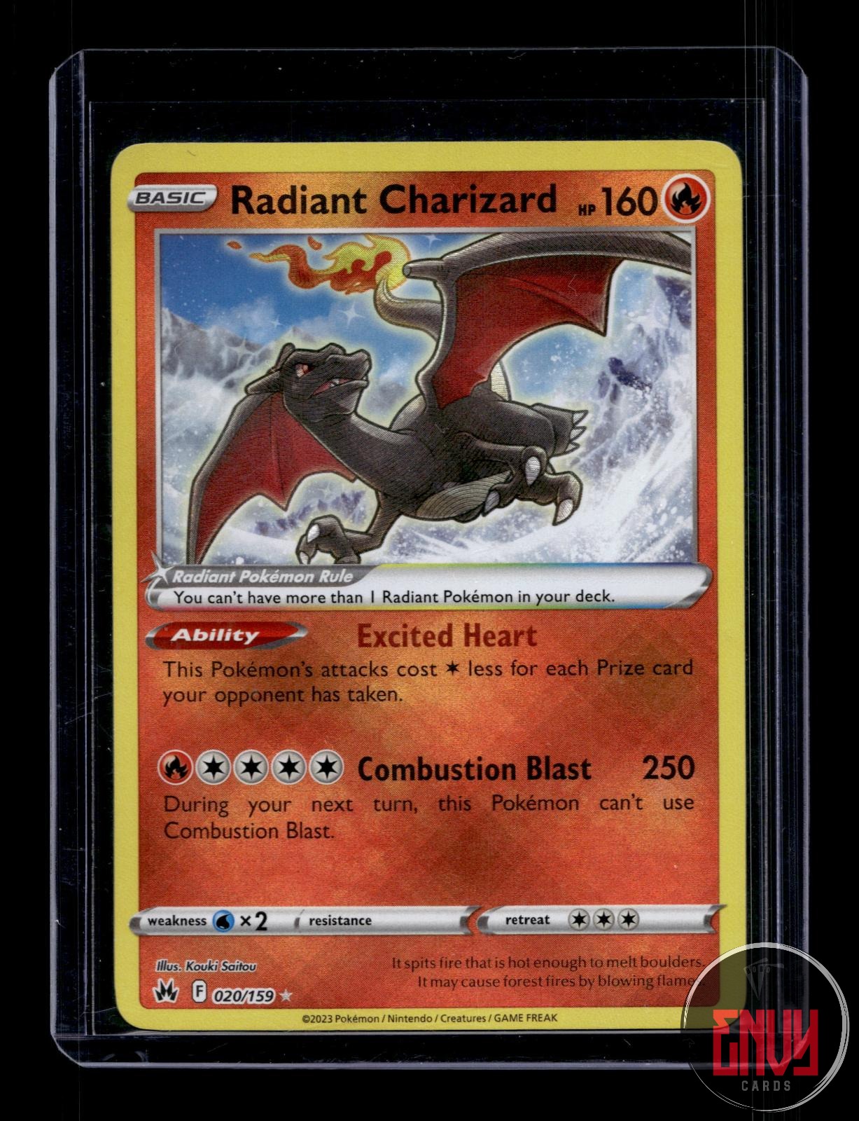 Radiant Charizard Near Mint 020/159 Radiant Rare Crown Zenith Pokemon