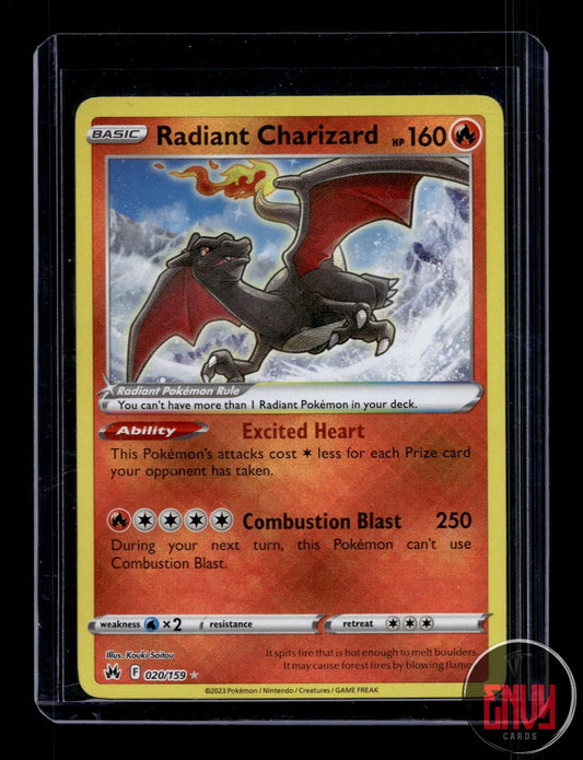 Radiant Charizard Near Mint 020/159 Radiant Rare Crown Zenith Pokemon