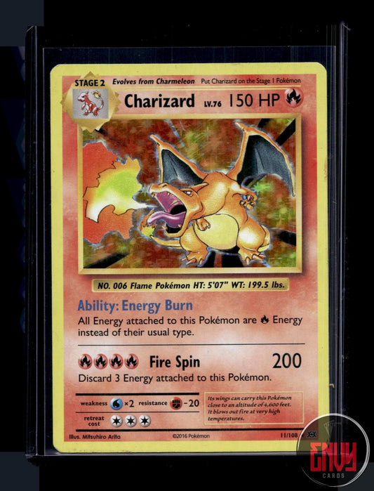 Charizard Moderately Played 11/108 Rare Evolutions Pokemon Holo
