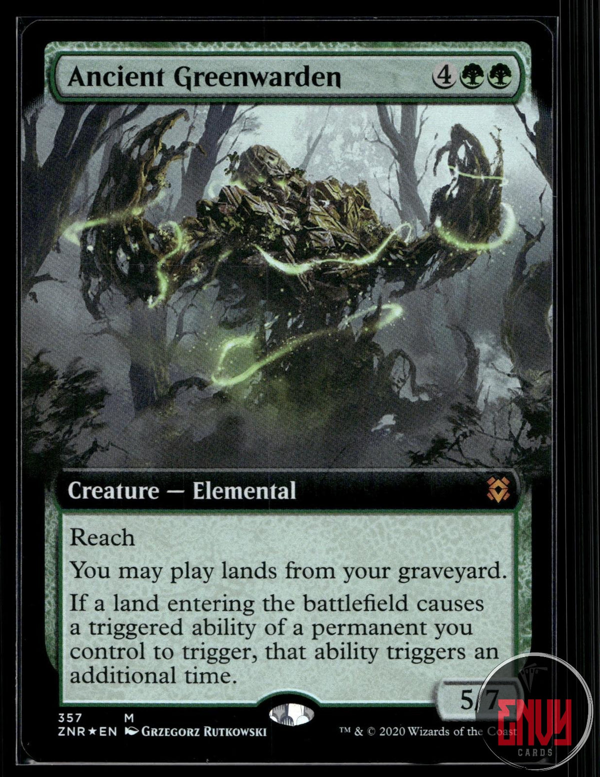 Ancient Greenwarden (Extended Art) Near Mint 357 Mythic Zendikar Rising Foil