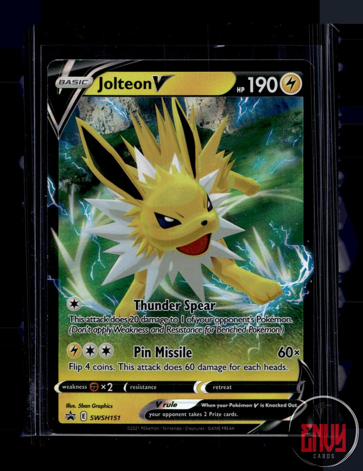 Jolteon V Near Mint SWSH151 Promo Sword & Shield Promo Pokemon Holo