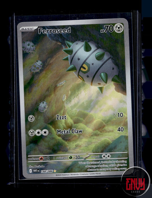 Ferroseed NM 148/086 IR White Flare Pokemon Holo