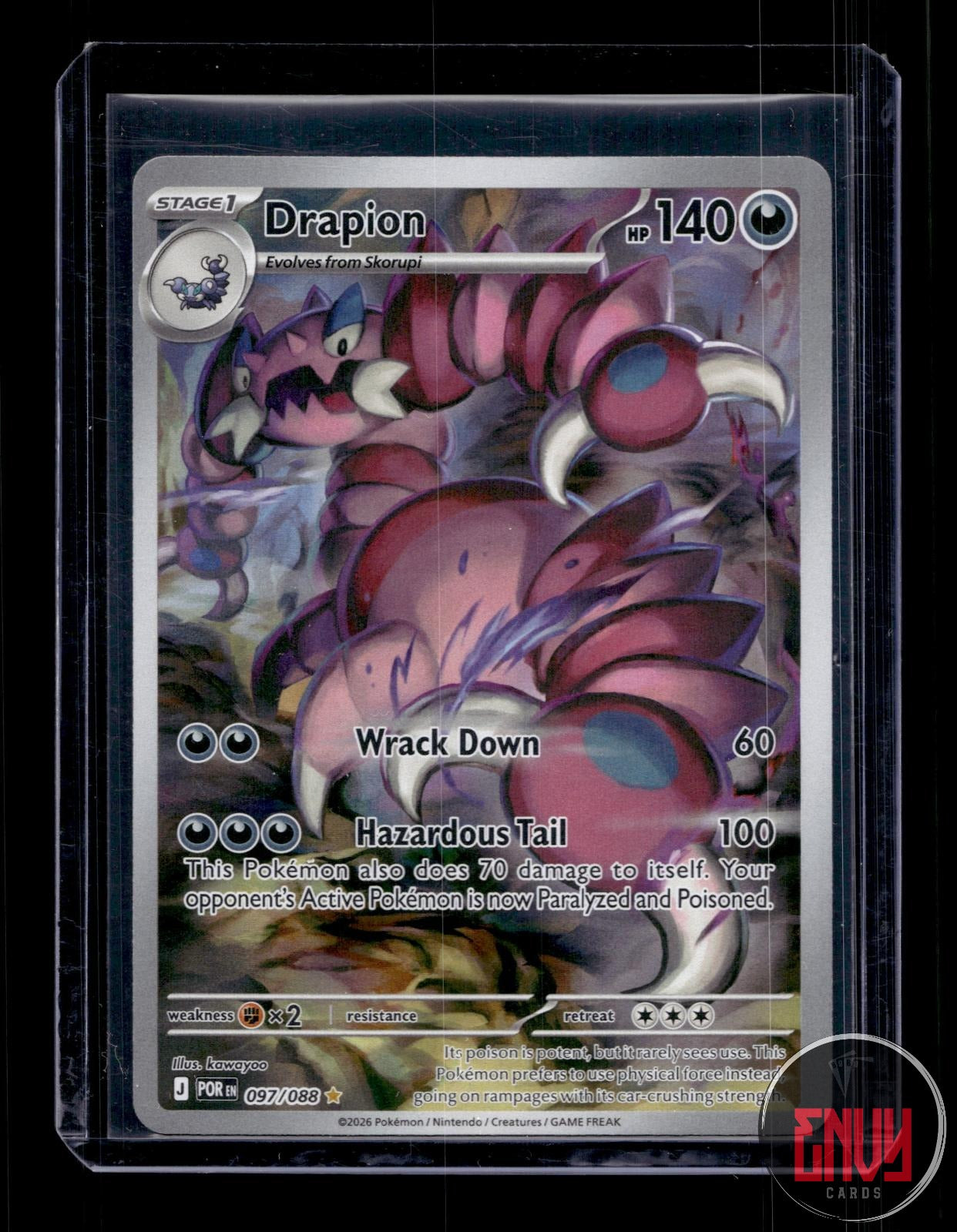 Drapion Near Mint 097/088 Illustration Rare Perfect Order Pokemon Holo