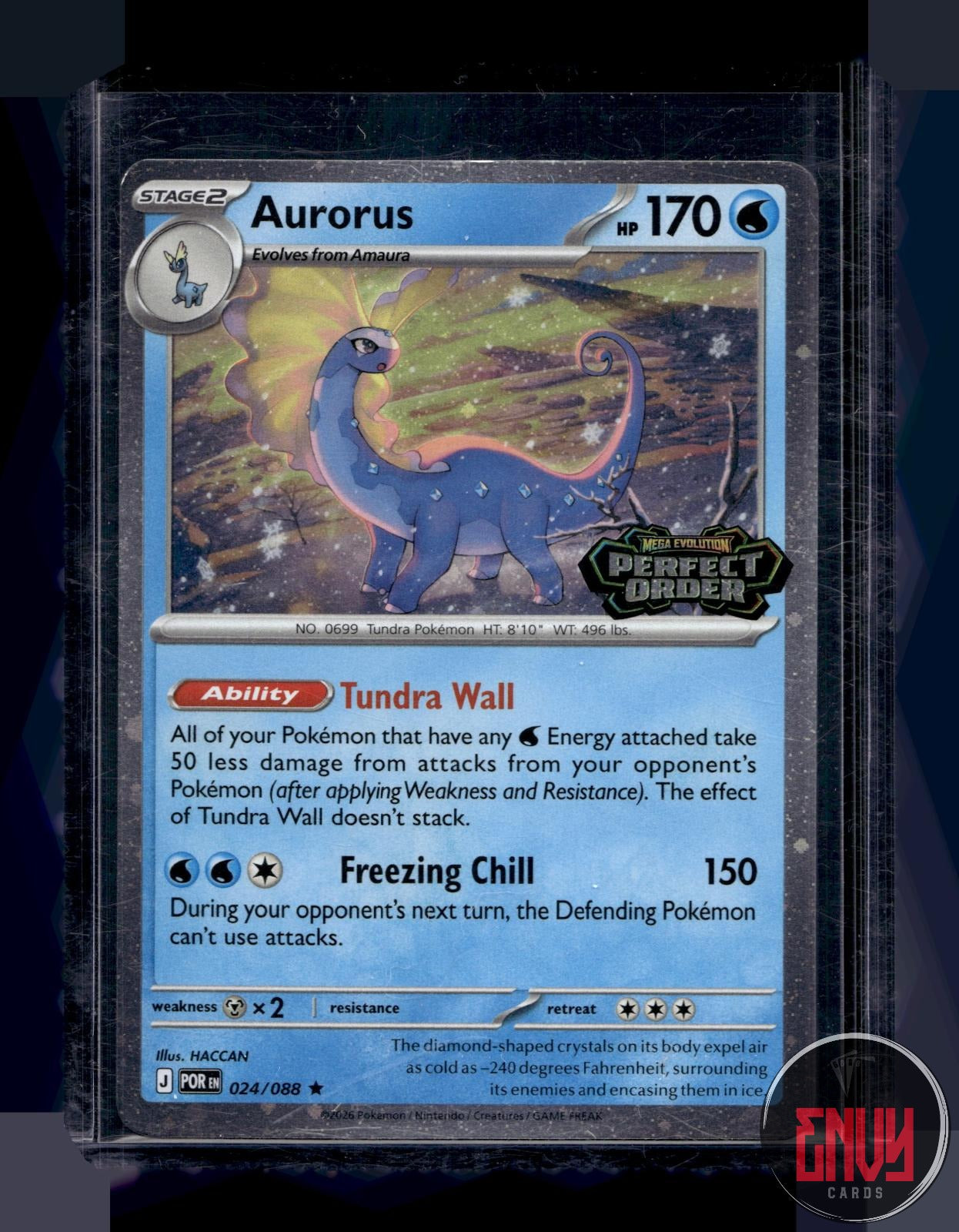 Aurorus (Perfect Order Stamped) NM 024/088 MCAP Pokemon Holo