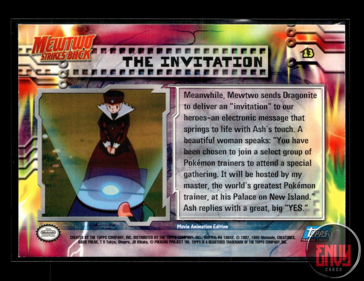 The Invitation LP #13 Topps The First Movie Trading Cards Pokemon FOIL