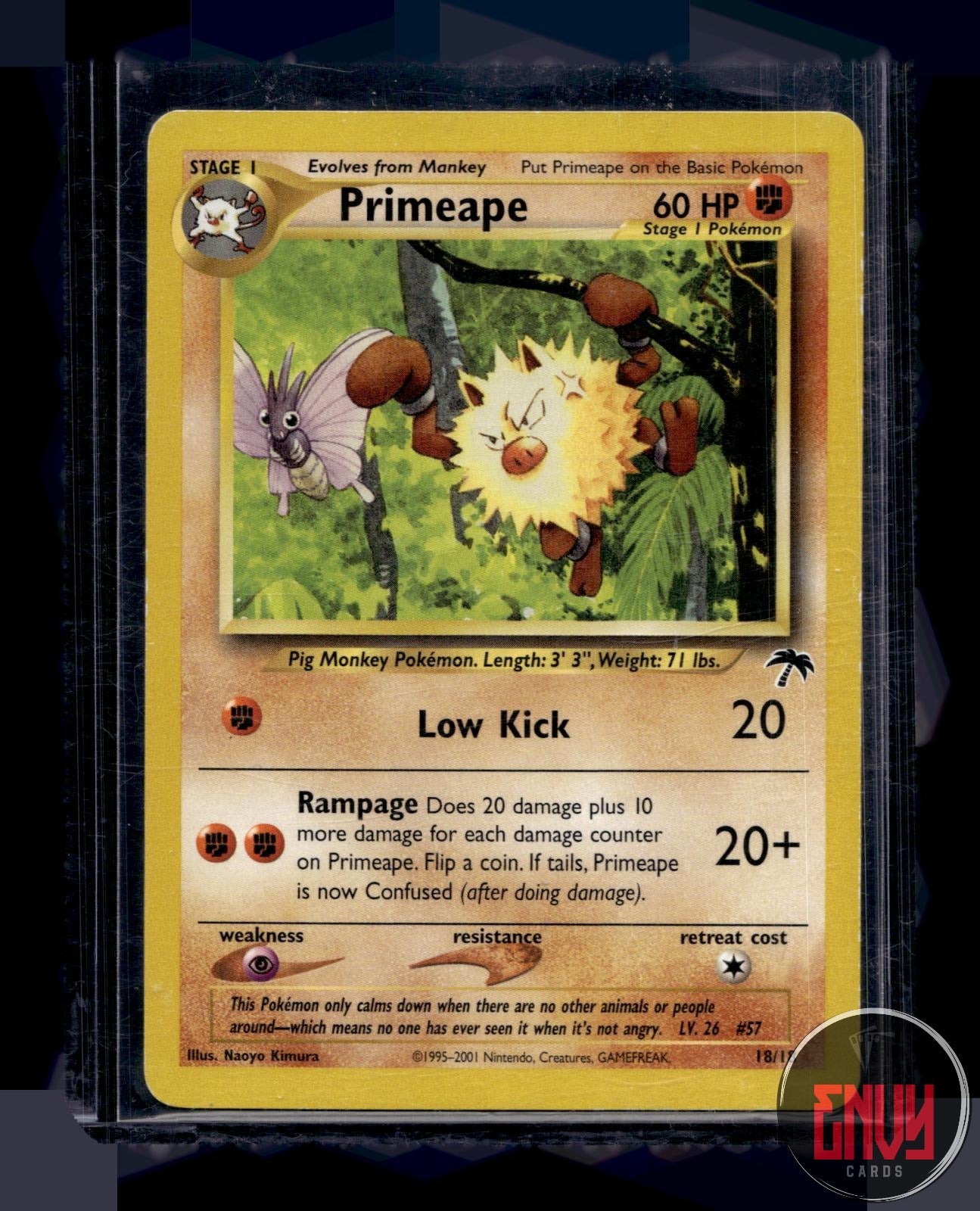 Primeape Moderately Played 18/18 Southern Islands Pokemon