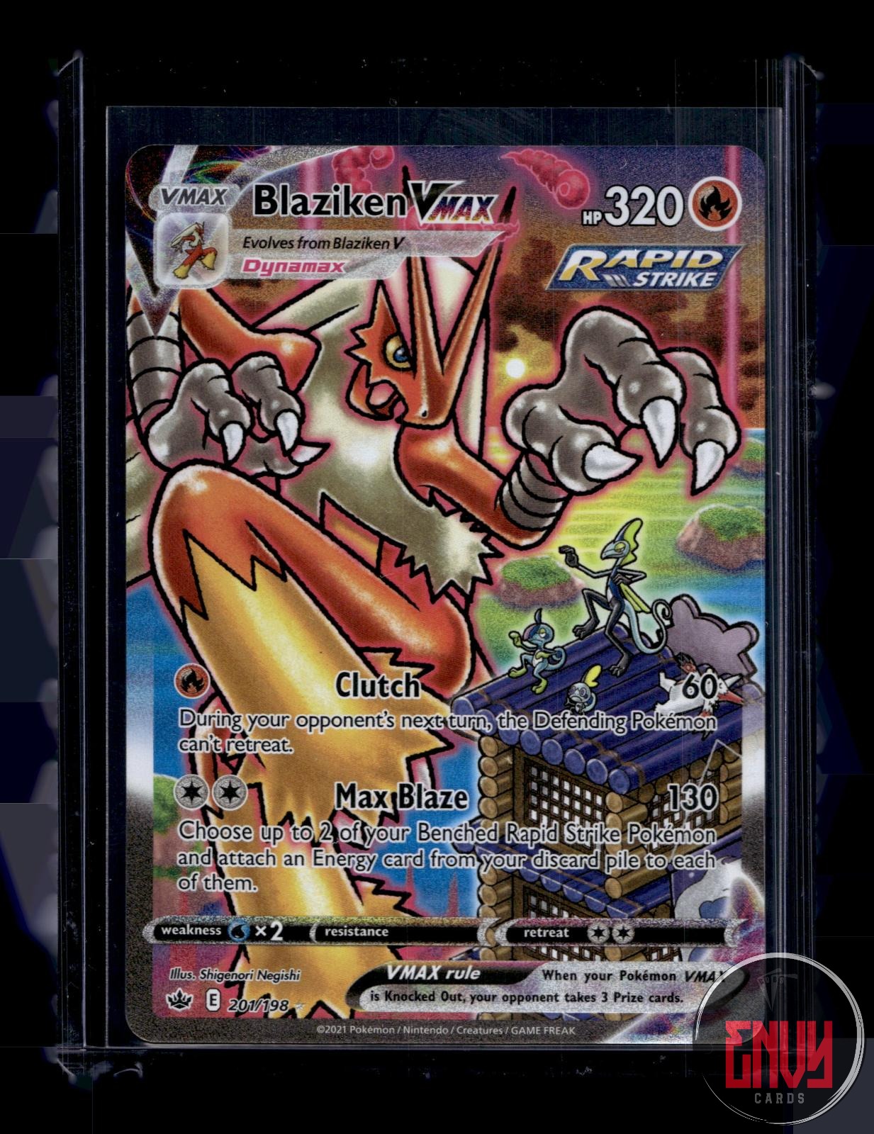 Blaziken VMAX Lightly Played 201/198 Alternate Art Chilling Reign Pokemon Holo