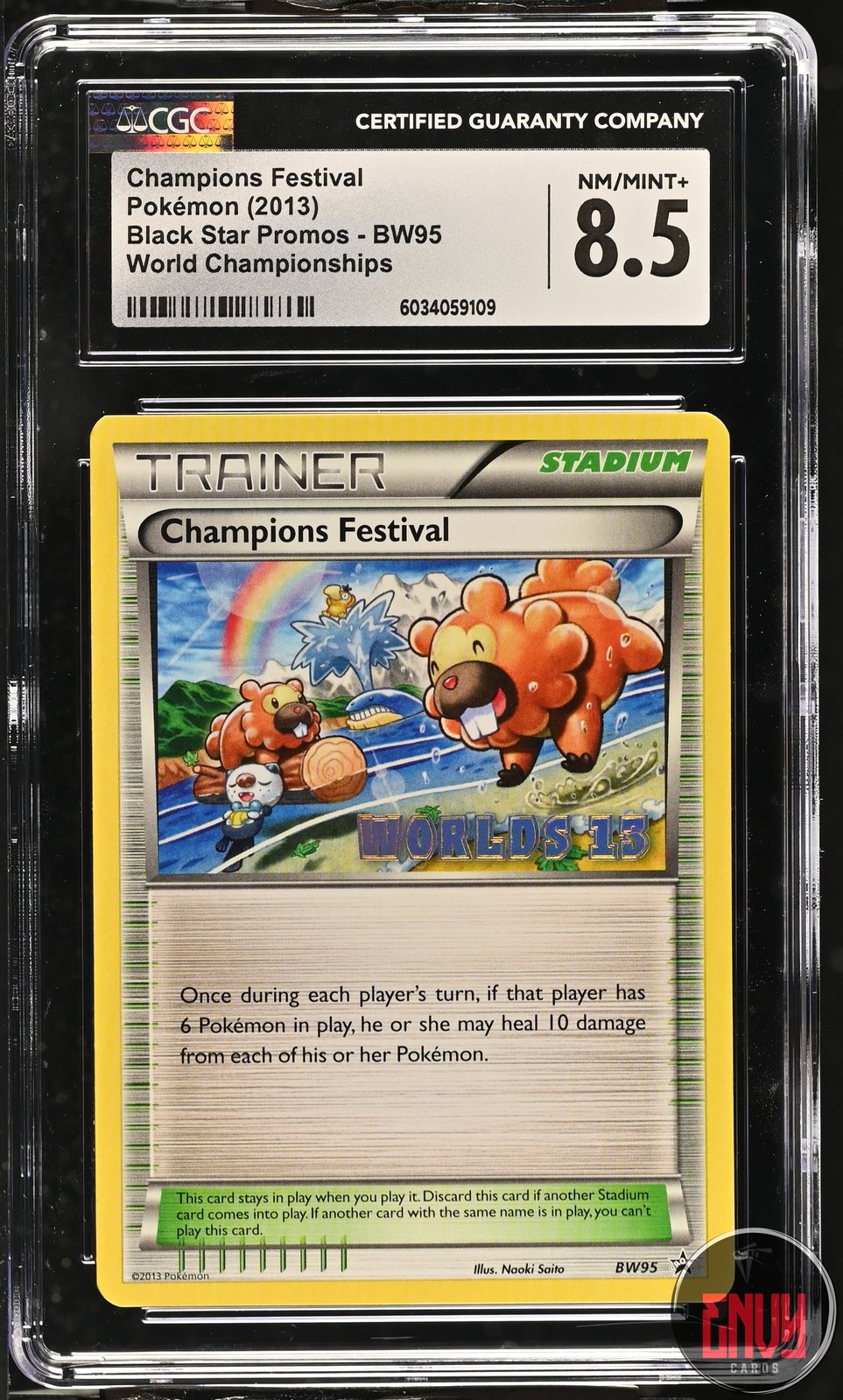 Champions Festival Bw95 World Championships Pokemon CGC 8.5 Nm/Mint+