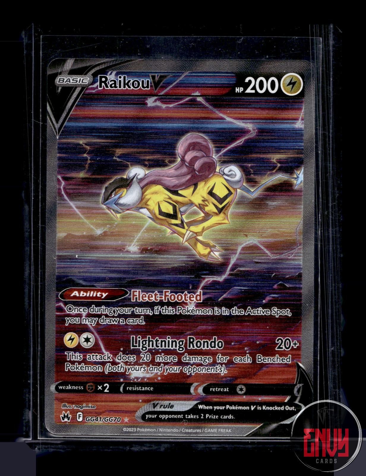 Raikou V Near Mint GG41/GG70 V Rare Crown Zenith Galarian Gallery Pokemon Holo