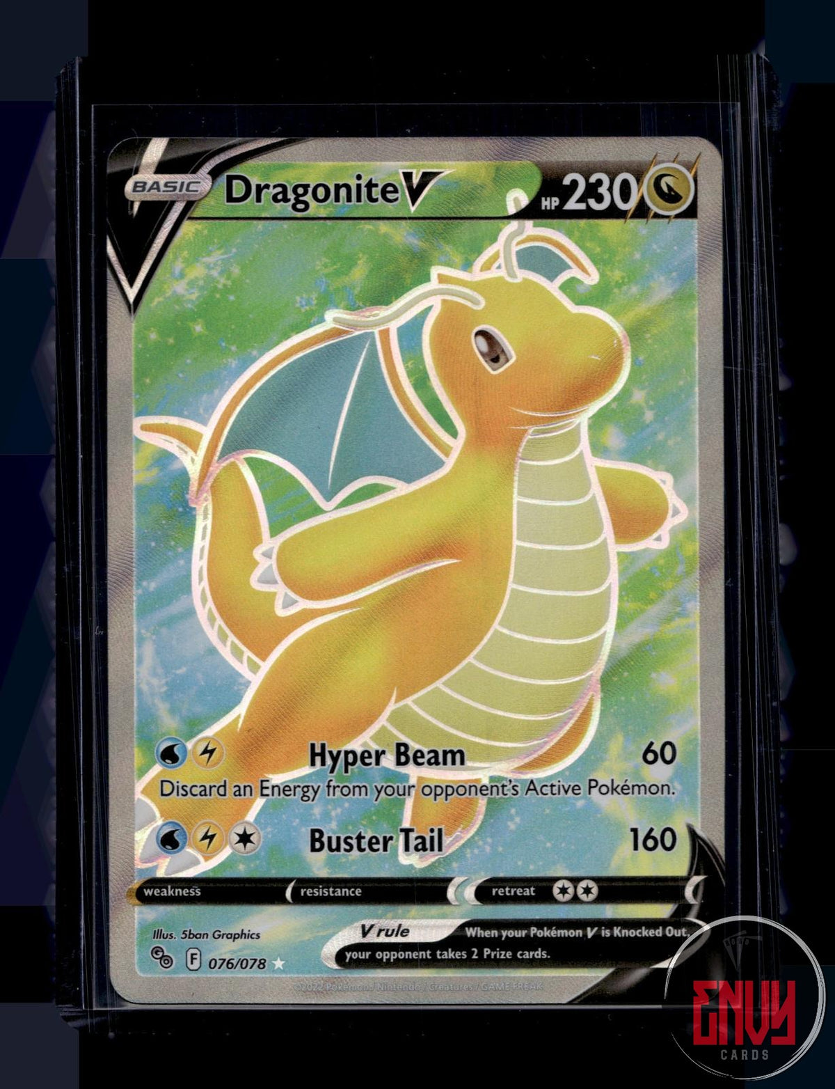 Dragonite V Near Mint 076/078 Ultra Rare Pokemon GO Pokemon Holo