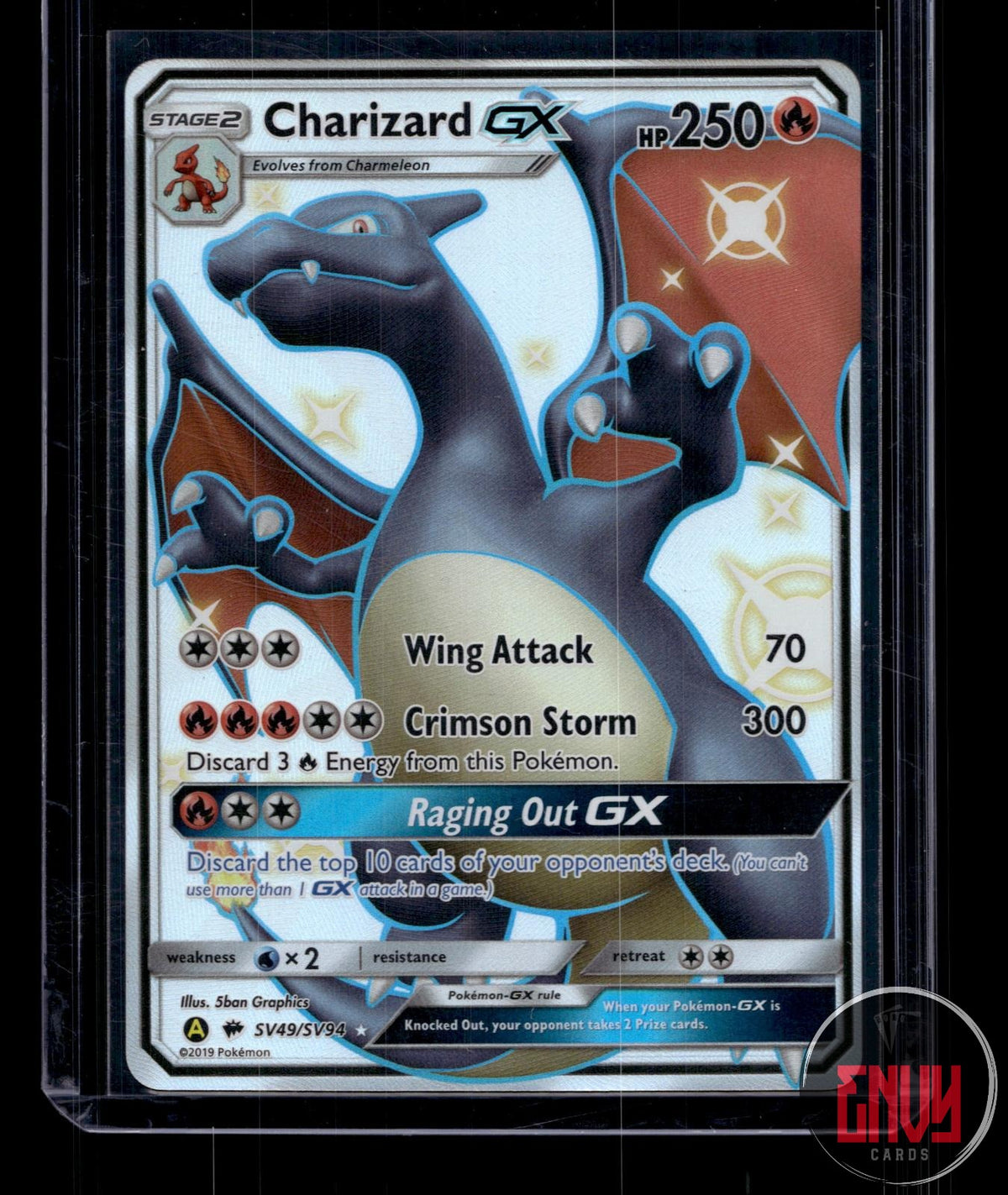 Charizard GX NM SV49/SV94 Shiny Ultra Rare Hidden Fates Shiny Vault Pokemon Holo