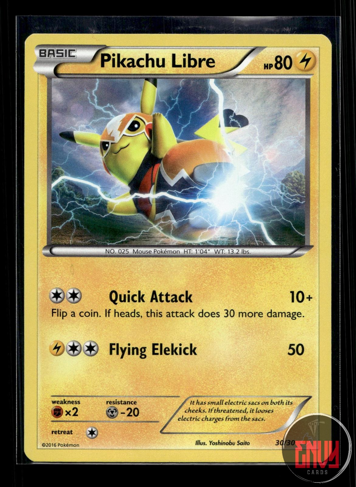 Pikachu Libre (30 LP 30/30 XY Trainer Kit: Pikachu Libre & Suicune Pokemon Holo