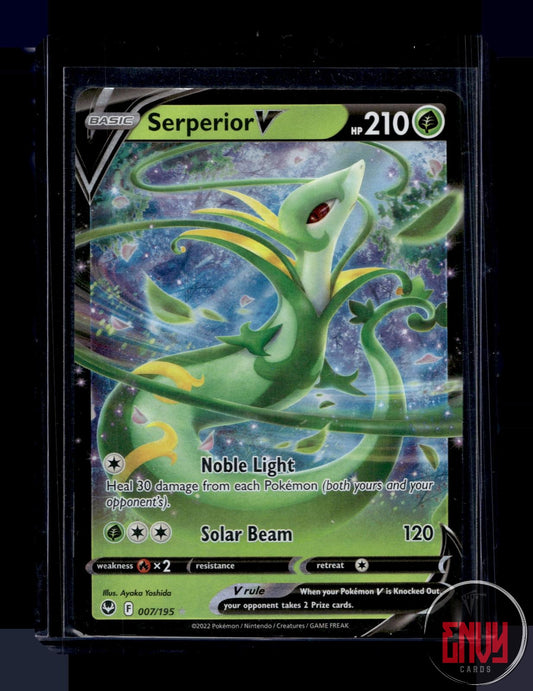 Serperior V Lightly Played 007/195 V Rare Silver Tempest Pokemon