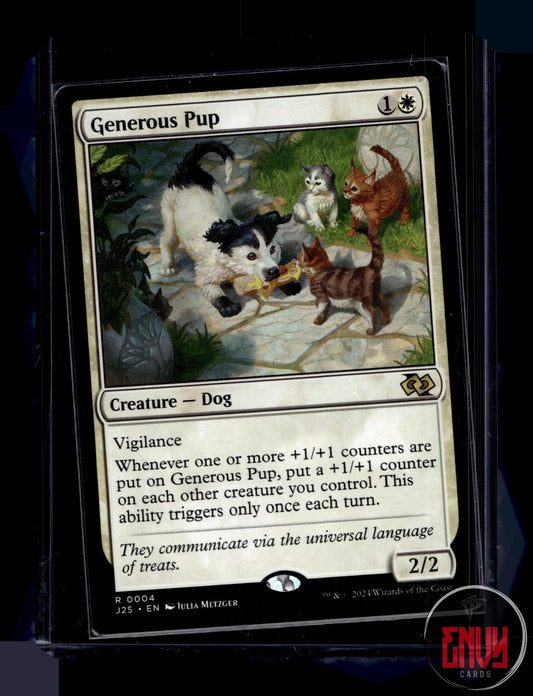 Generous Pup Lightly Played 4 Rare Foundations Jumpstart Magic: The Gathering