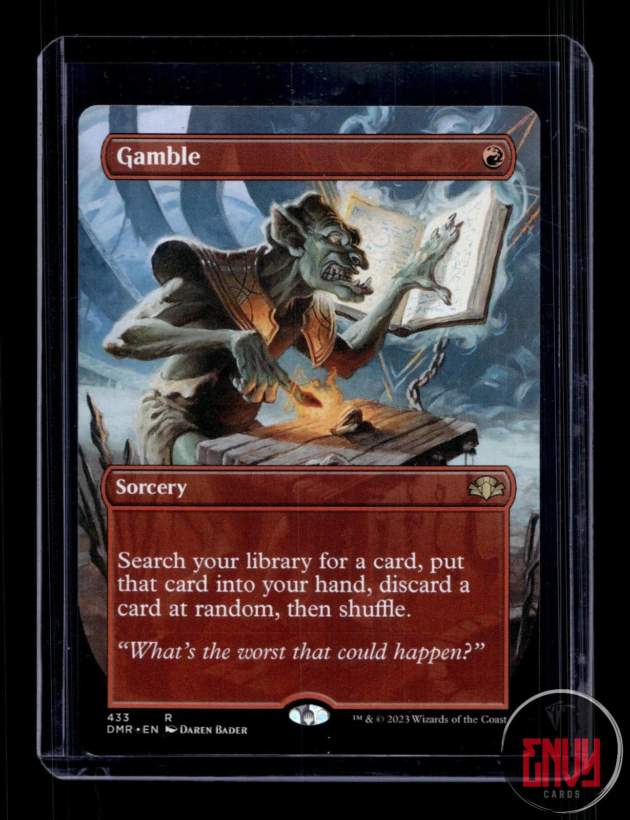 Gamble (Borderless) Near Mint 433 Rare Dominaria Remastered Magic: The Gathering