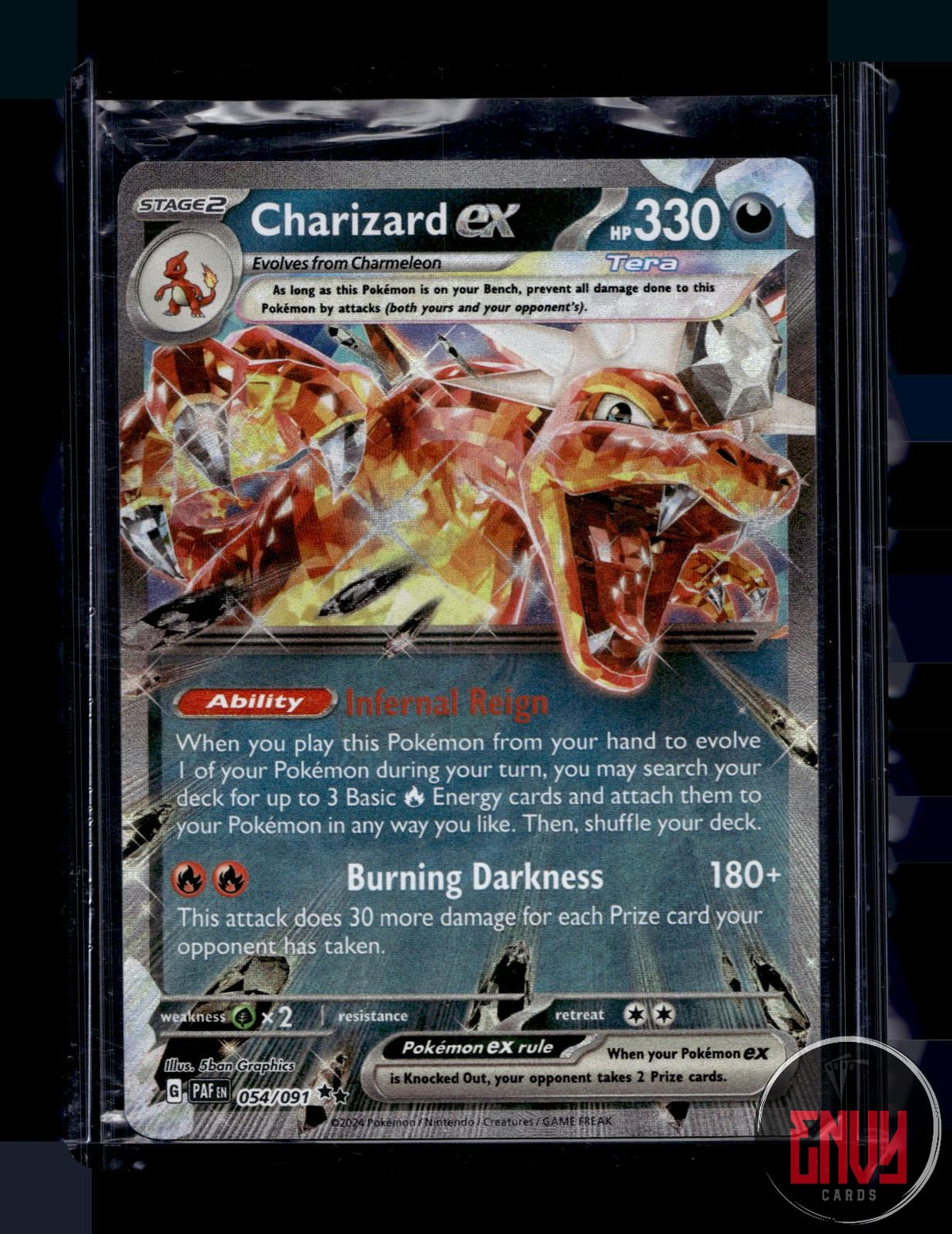 Charizard ex LP 054/091 UR Paldean Fates Pokemon Holo