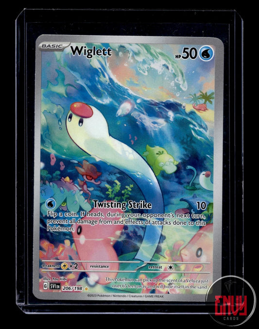 Wiglett Near Mint 206/198 Illustration Rare Scarlet & Violet Pokemon