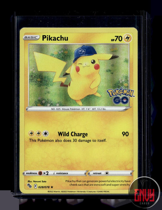 Pikachu Near Mint 028/078 Rare Pokemon GO Pokemon Holo